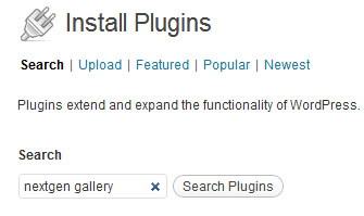 wordpress plugins menu screenshot