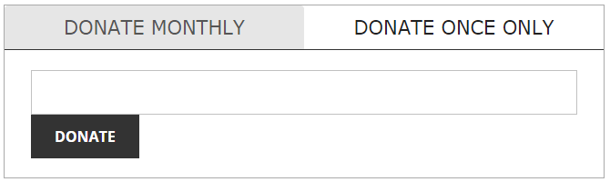 screenshot showing the once off donation option