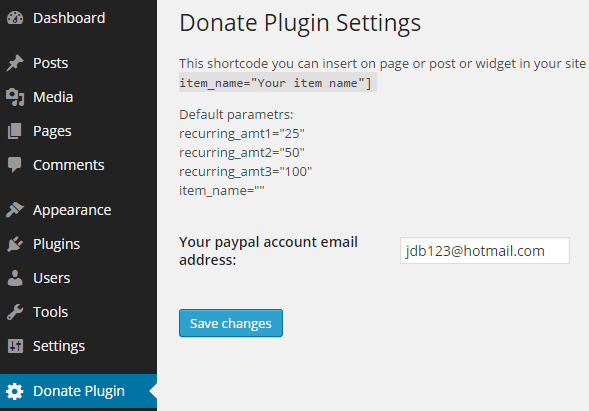 recurring donation plugin setup