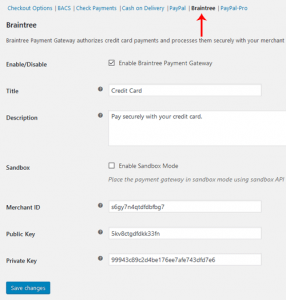 Braintree Payment Gateway for WooCommerce - WP eCommerce